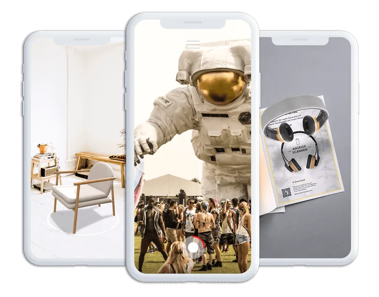 Smartphones mit Augmented-Reality-Inhalten