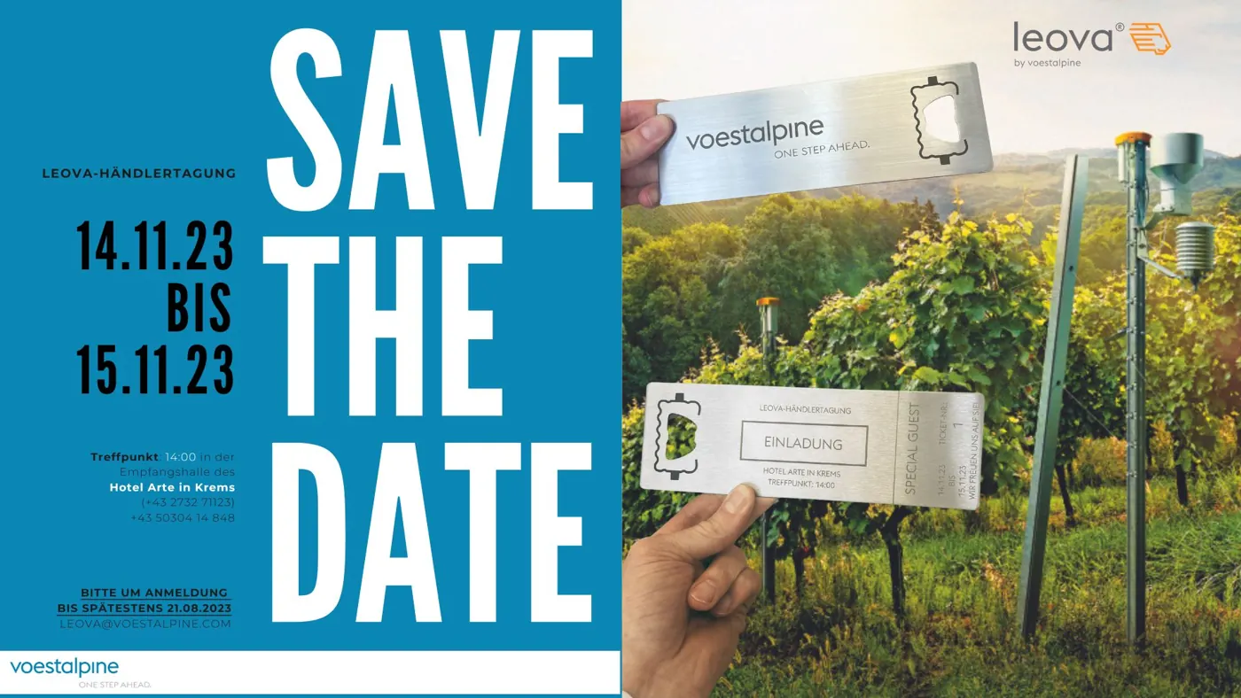Save the Date und Stahl-Ticket der leova Händlertagung